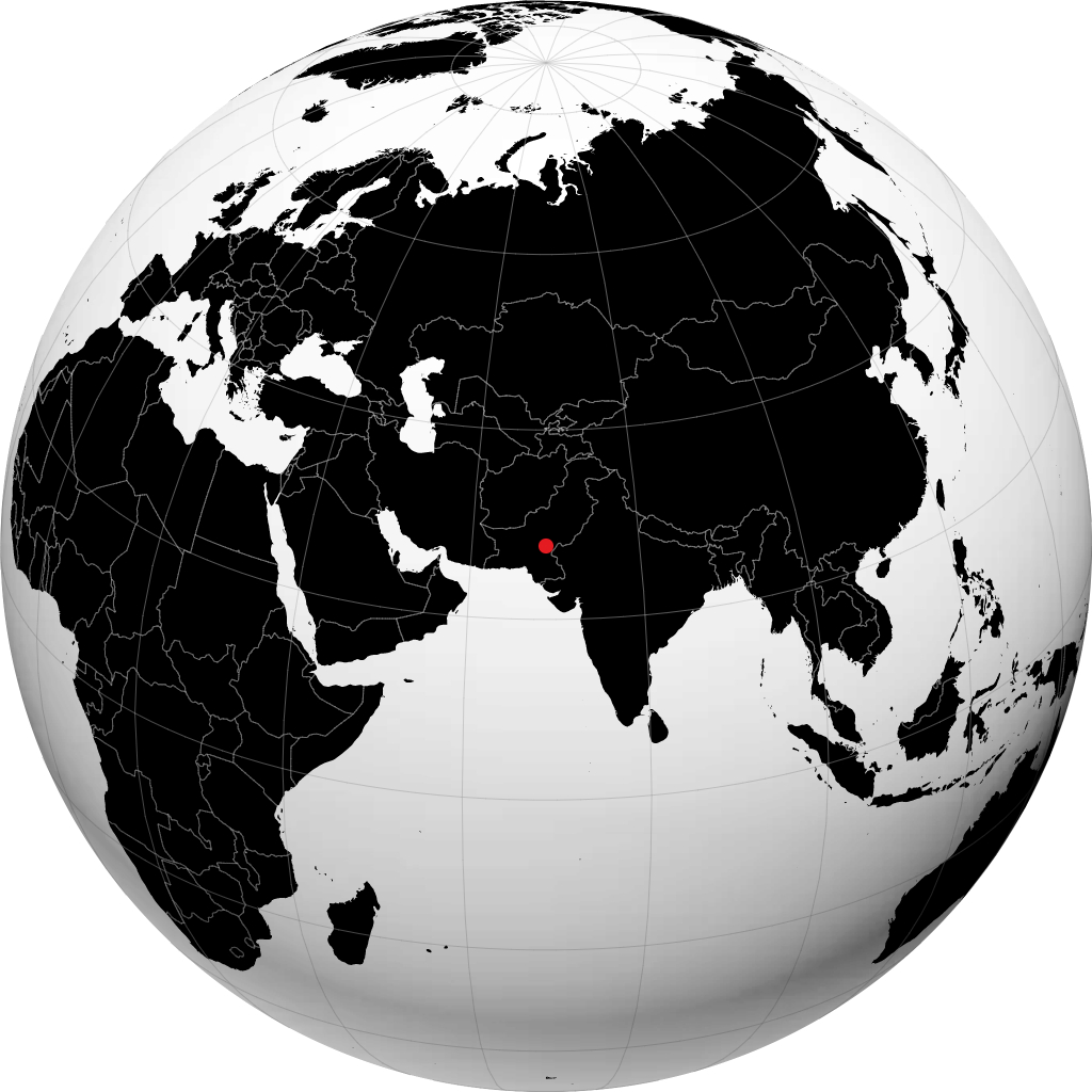 地球儀上のスッカル
