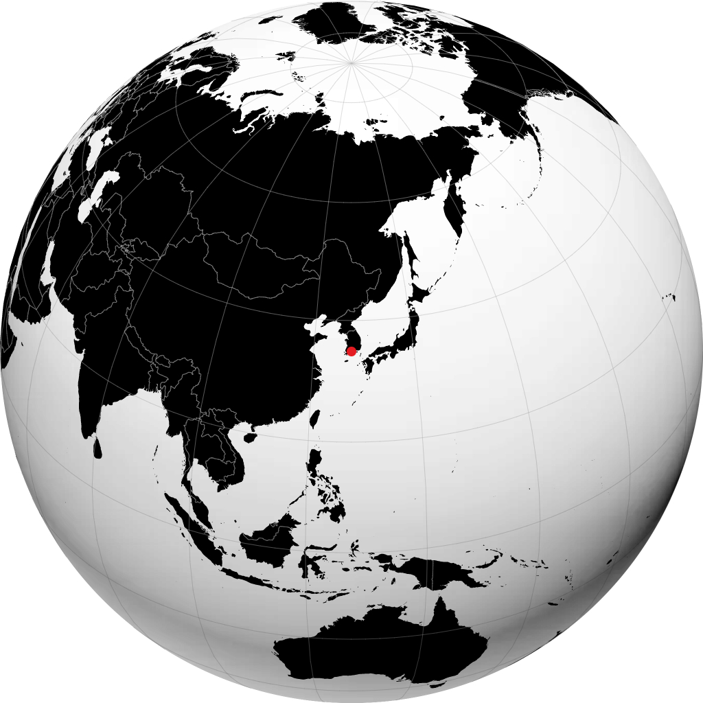 地球儀上の順天市
