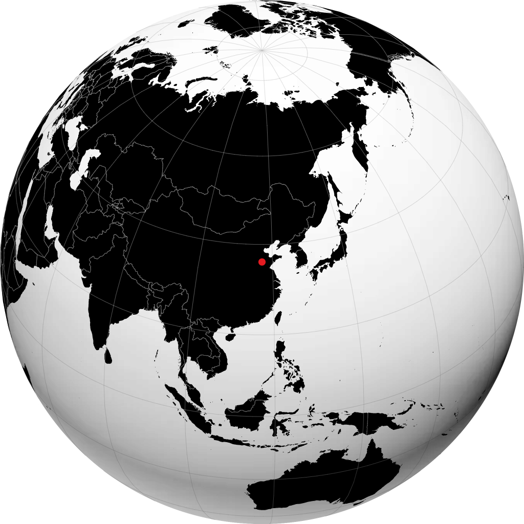 地球儀上の泰安