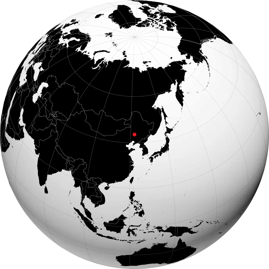 地球儀上の通遼市