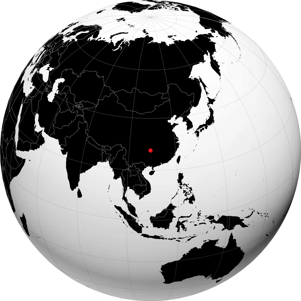 地球儀上の銅仁市