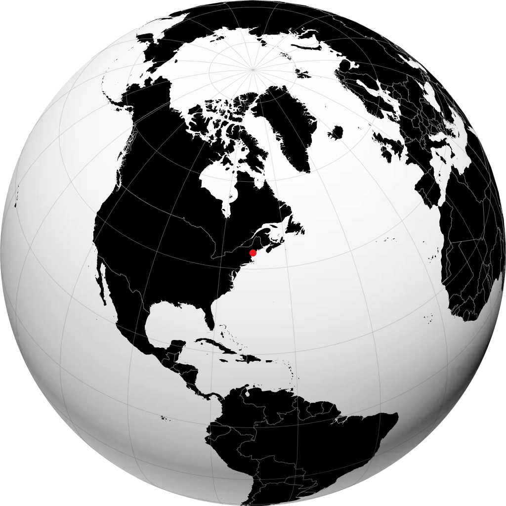 地球儀上のポートランド