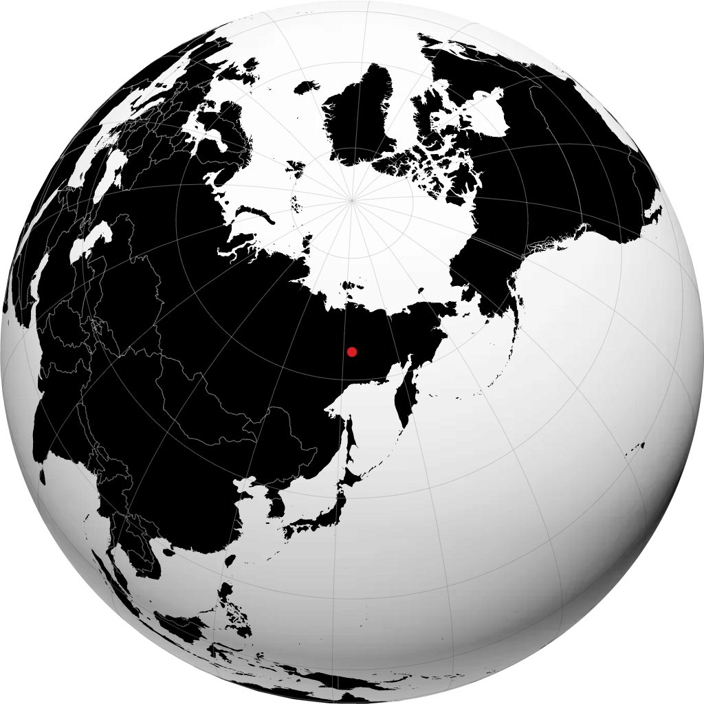 地球儀上のウスチネラ