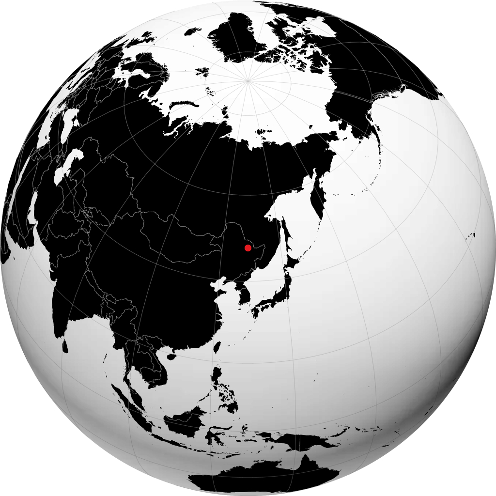 地球儀上の伊春市