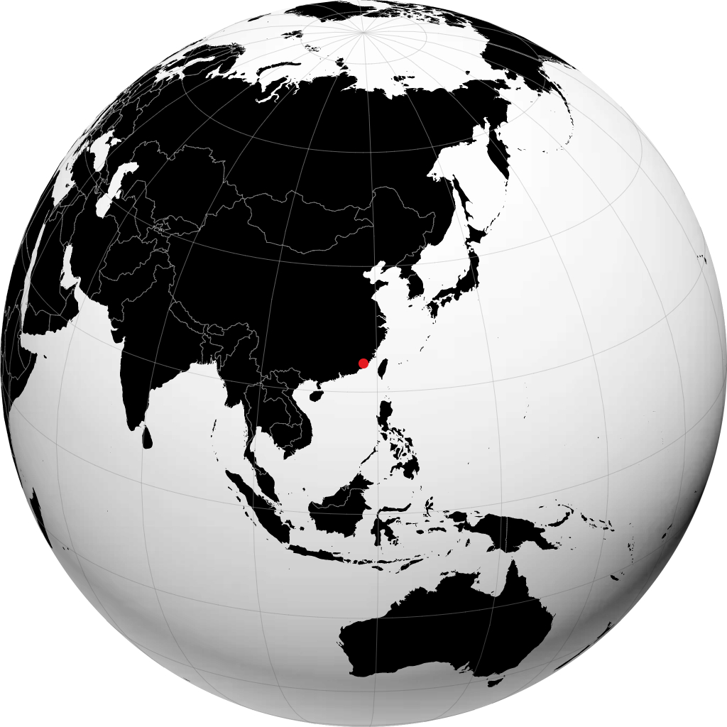地球儀上の漳州