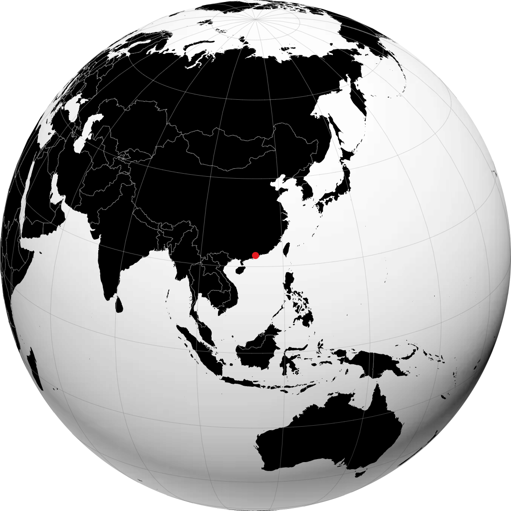 地球儀上の中山